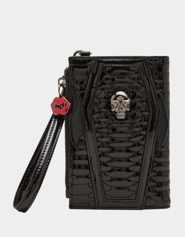 KITSCH BAT BIFOLD WRISTLET BLACK made by Betsey Johnson