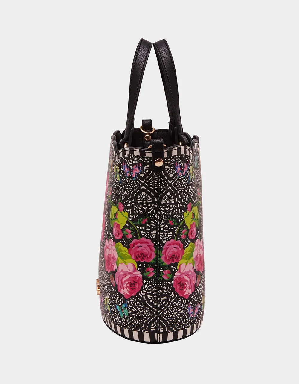 SECRET GARDEN SCALLOPED SHOPPER BLACK MULTI sold by Betsey Johnson product image thumbnail 5