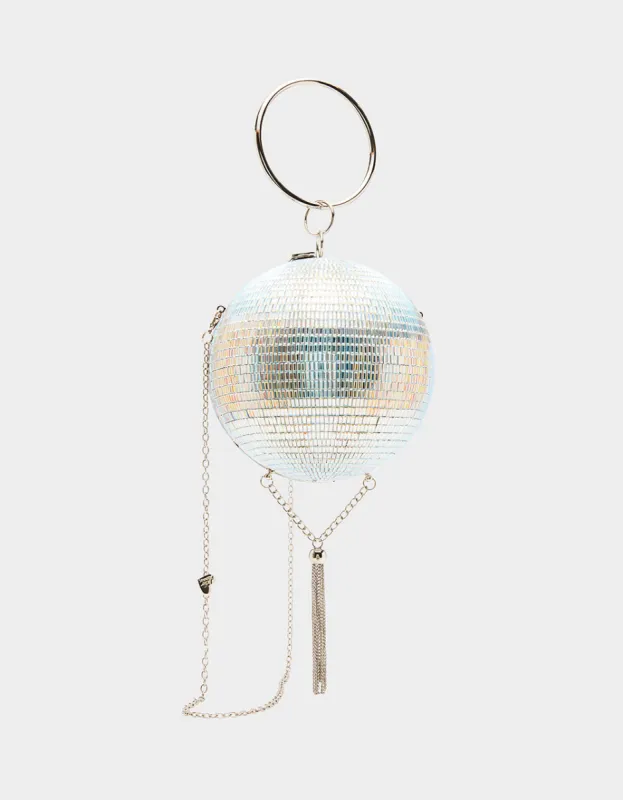 KITSCH DANCIN QUEEN DISCO BALL BAG IRIDESCENT sold by Betsey Johnson