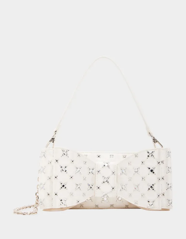 TIE THE KNOT BOW BAG IVORY made by Betsey Johnson