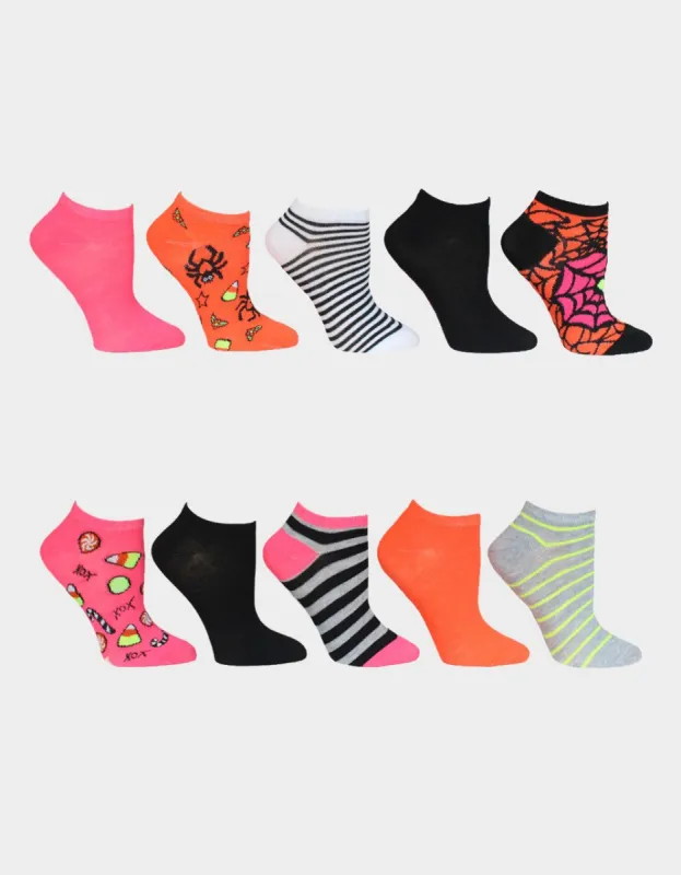 HEART WEB LOW CUT 10 PACK ORANGE MULTI sold by Betsey Johnson