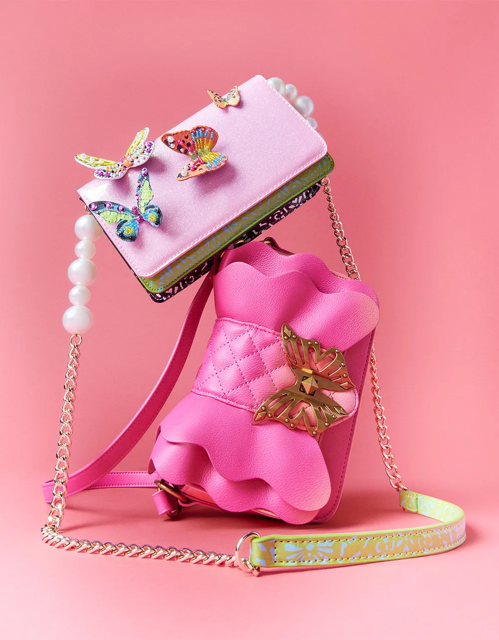 FLIGHTS OF FANCY RUFFLE PINK MULTI sold by Betsey Johnson product image thumbnail 2