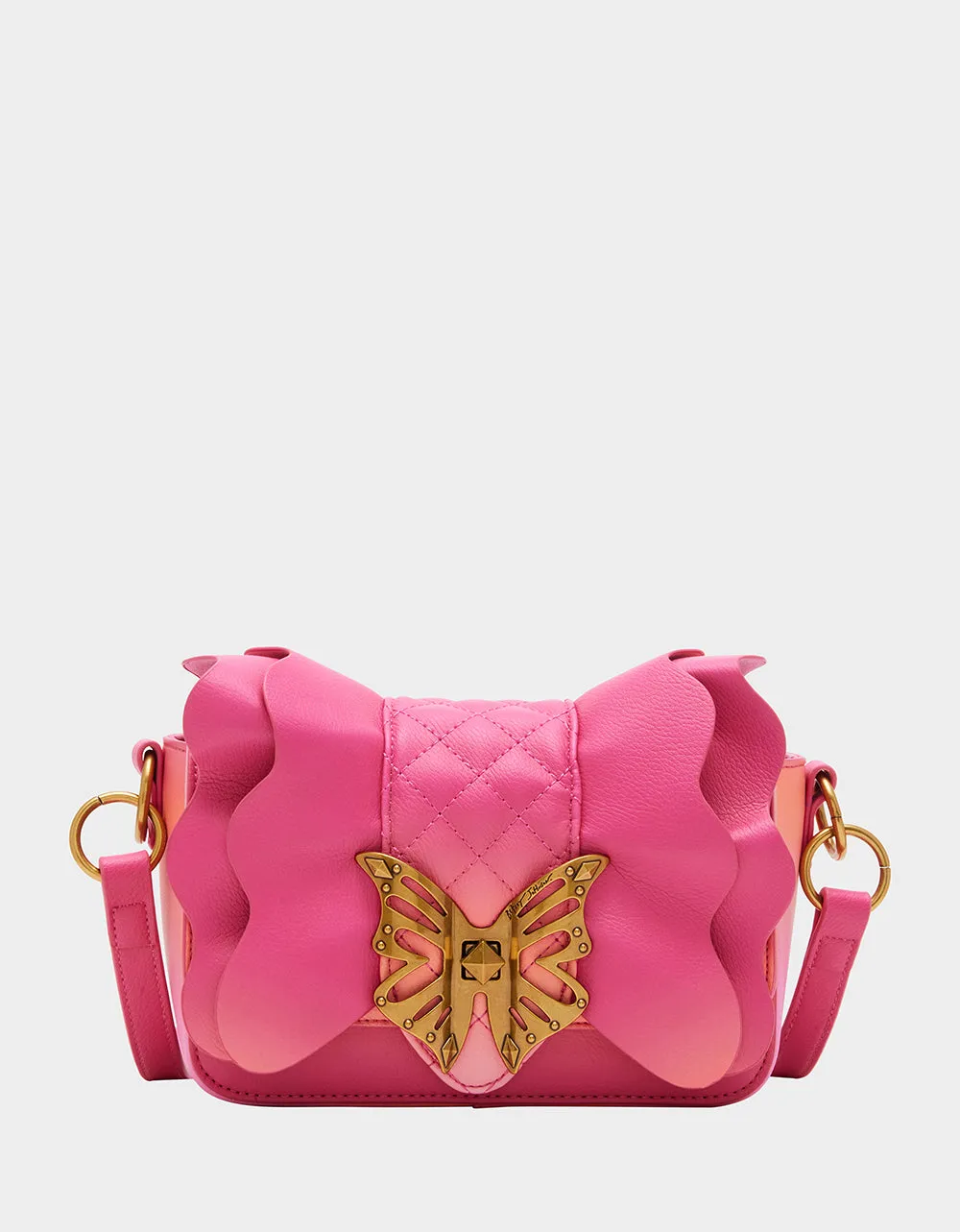 FLIGHTS OF FANCY RUFFLE PINK MULTI sold by Betsey Johnson