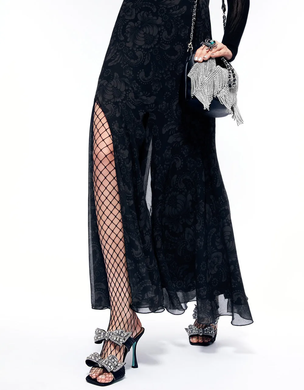 ADDISON MIDI DRESS VINTAGE BLACK MULTI sold by Betsey Johnson product image thumbnail 3