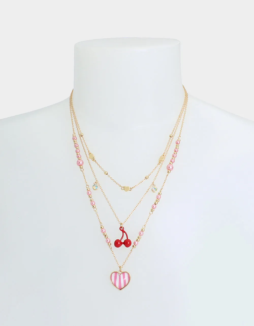 BETSEYS POOL PARTY CHERRY ILLUSION NECKLACE PINK sold by Betsey Johnson product image thumbnail 2