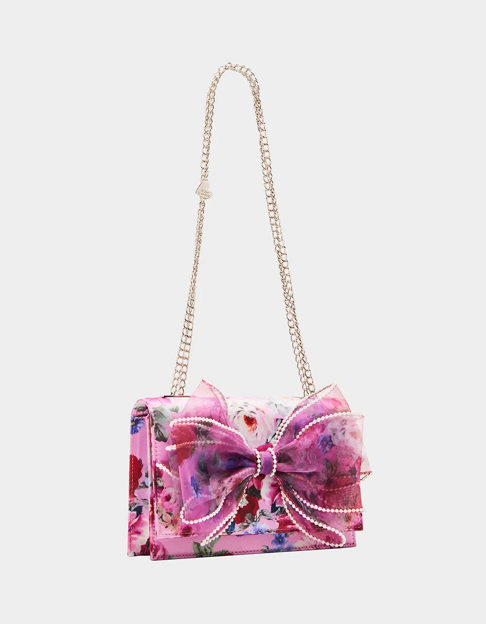 PEARL TRIMMED BOW BAG PINK sold by Betsey Johnson product image thumbnail 5