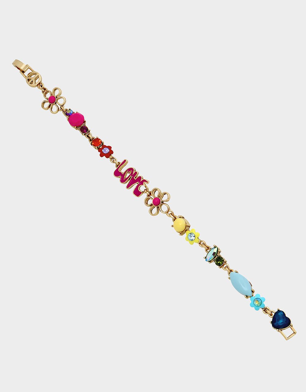 BETSEY LOVE FEST MIXED FLEX BRACELET PASTEL MULTI sold by Betsey Johnson product image thumbnail 2