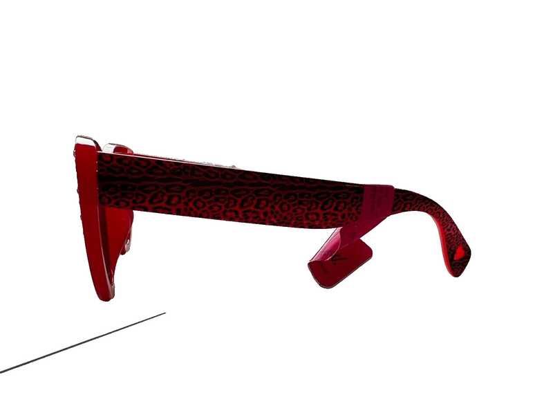 Betsey Johnson Cat's Eye Rhinestone Sunglasses Red | RE:LUV sold by Betsey Johnson product image thumbnail 3