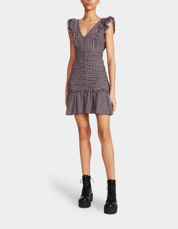 MAD ABOUT PLAID MINI DRESS PINK sold by Betsey Johnson