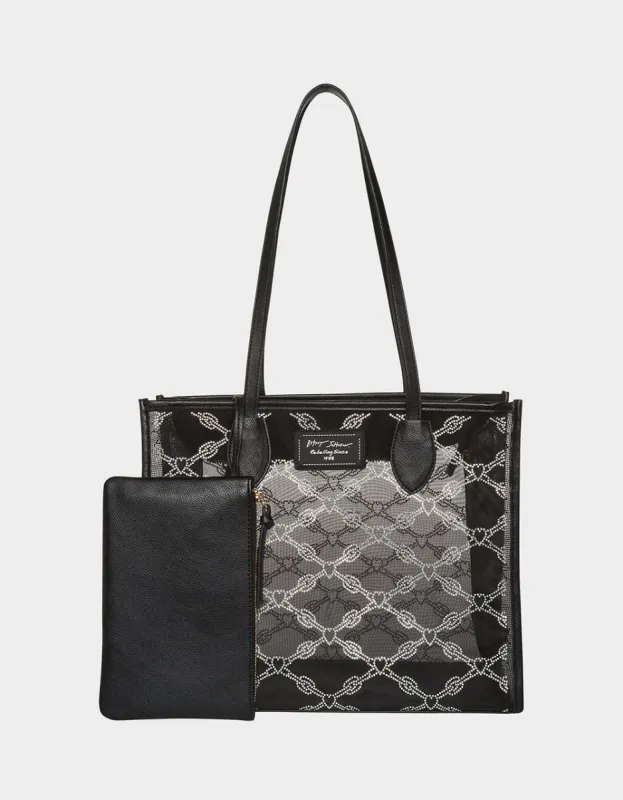 GLAM MESH STONE TOTE BLACK sold by Betsey Johnson