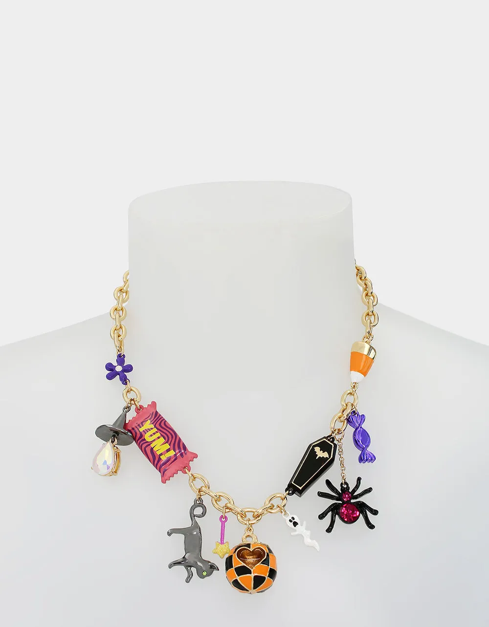 GHOUL FRIENDS HALLOWEEN CHARM NECKLACE MULTI sold by Betsey Johnson product image thumbnail 3