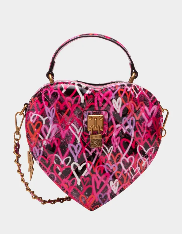 GRAFFITI LOVE CROSSBODY BLACK/MULTI sold by Betsey Johnson