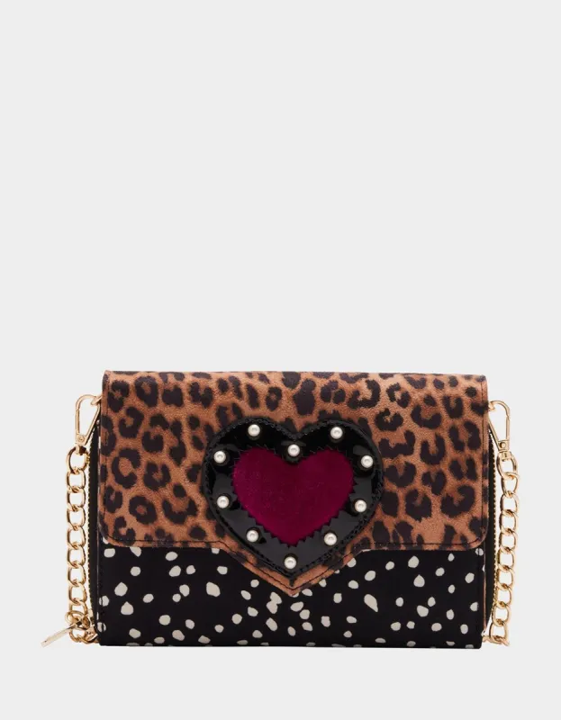 LEOPARD LOVER WALLET ON A CHAIN MULTI sold by Betsey Johnson
