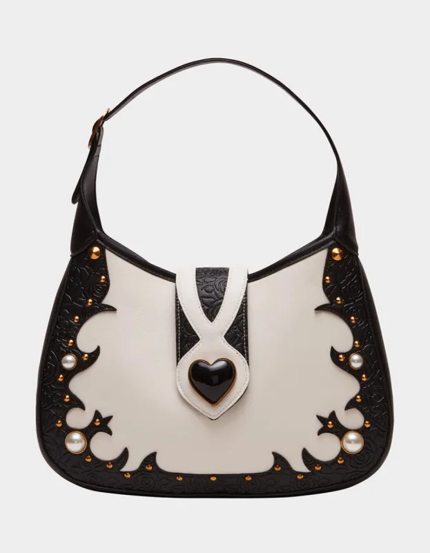 WESTERN SHOULDER BAG WHITE sold by Betsey Johnson