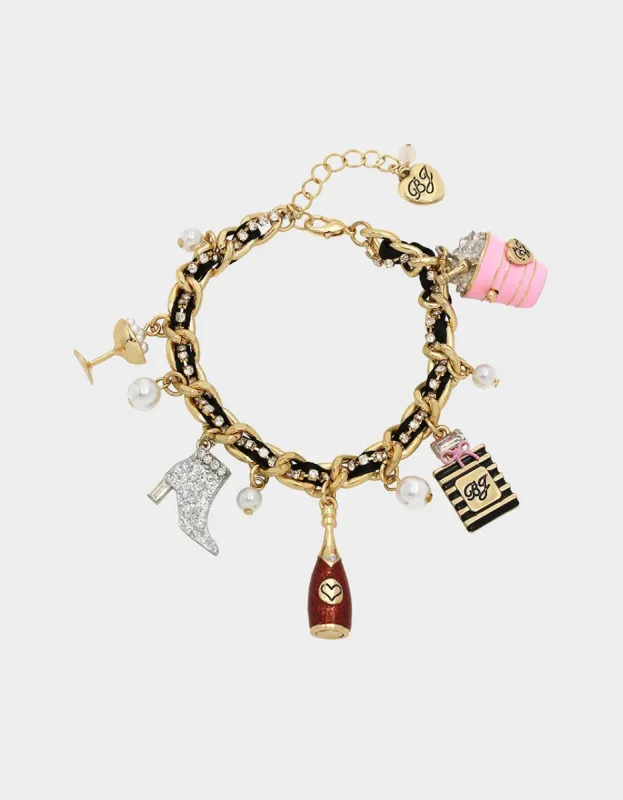 GOING ALL OUT CHARM CHAIN BRACELET MULTI sold by Betsey Johnson