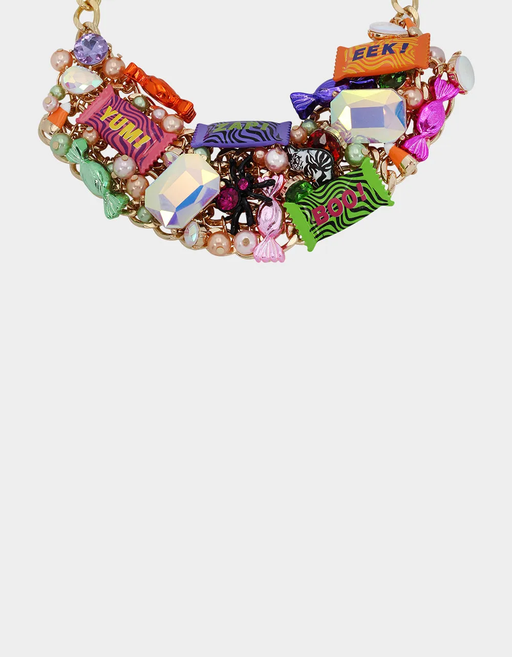 GHOUL FRIENDS CANDY STONE BIB NECKLACE MULTI sold by Betsey Johnson product image thumbnail 3