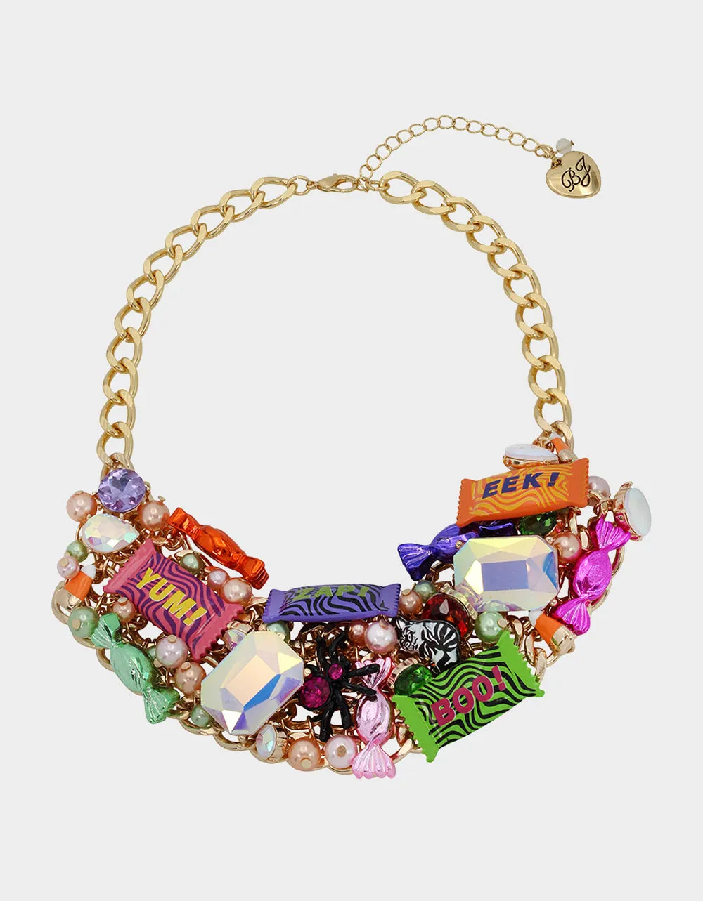GHOUL FRIENDS CANDY STONE BIB NECKLACE MULTI sold by Betsey Johnson