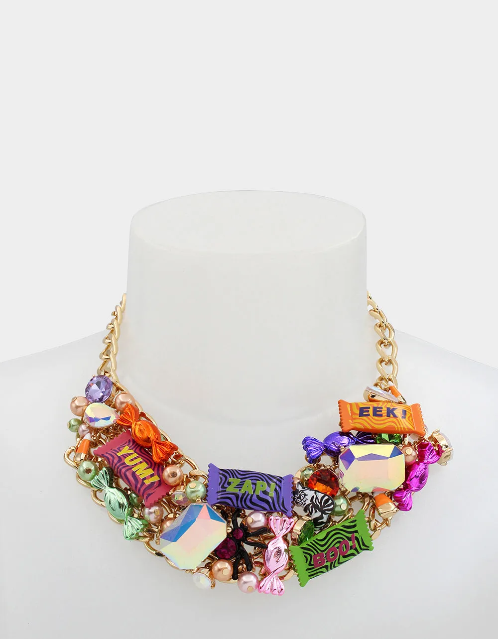 GHOUL FRIENDS CANDY STONE BIB NECKLACE MULTI sold by Betsey Johnson product image thumbnail 4
