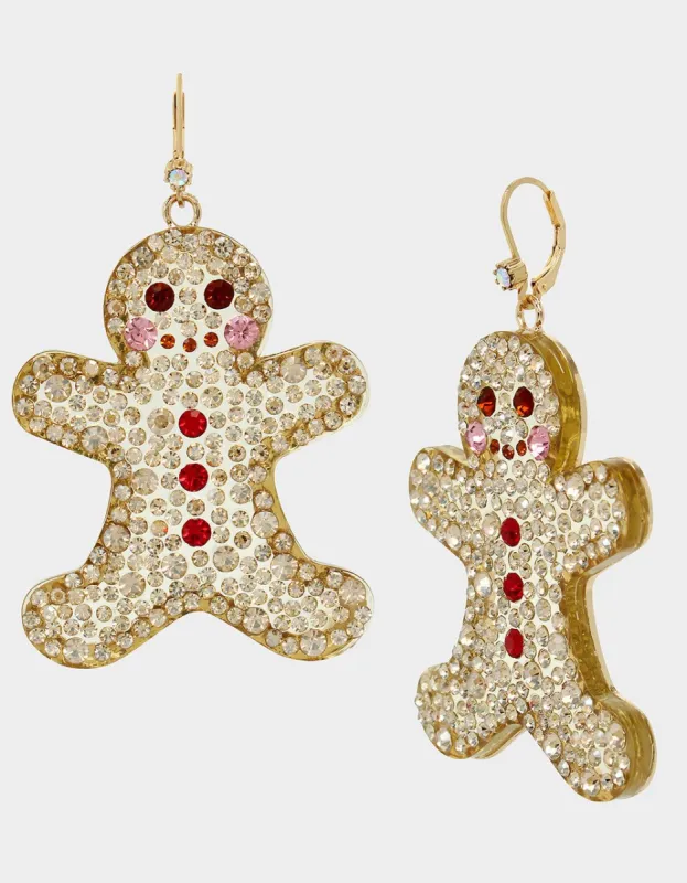 BETSEYS HOLIDAY GINGERBREAD DROP EARRINGS BROWN sold by Betsey Johnson