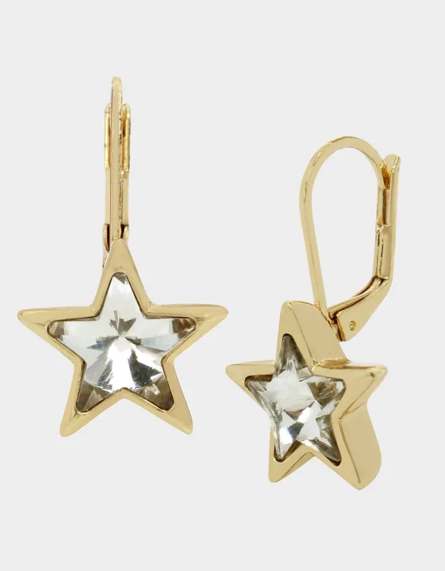 BETSEYS HOLIDAY STAR HOOK EARRINGS RHINESTONE sold by Betsey Johnson