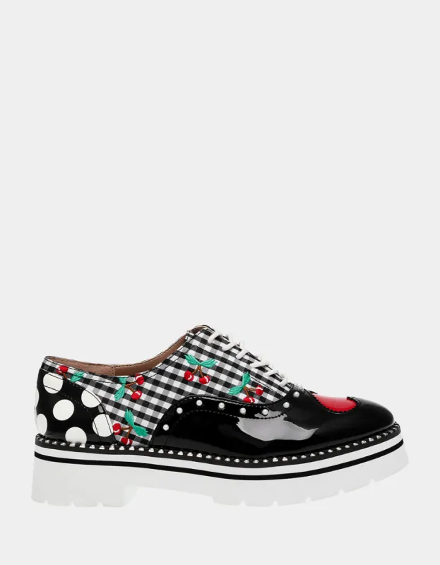 ABBOTT BLACK WHITE MULTI sold by Betsey Johnson