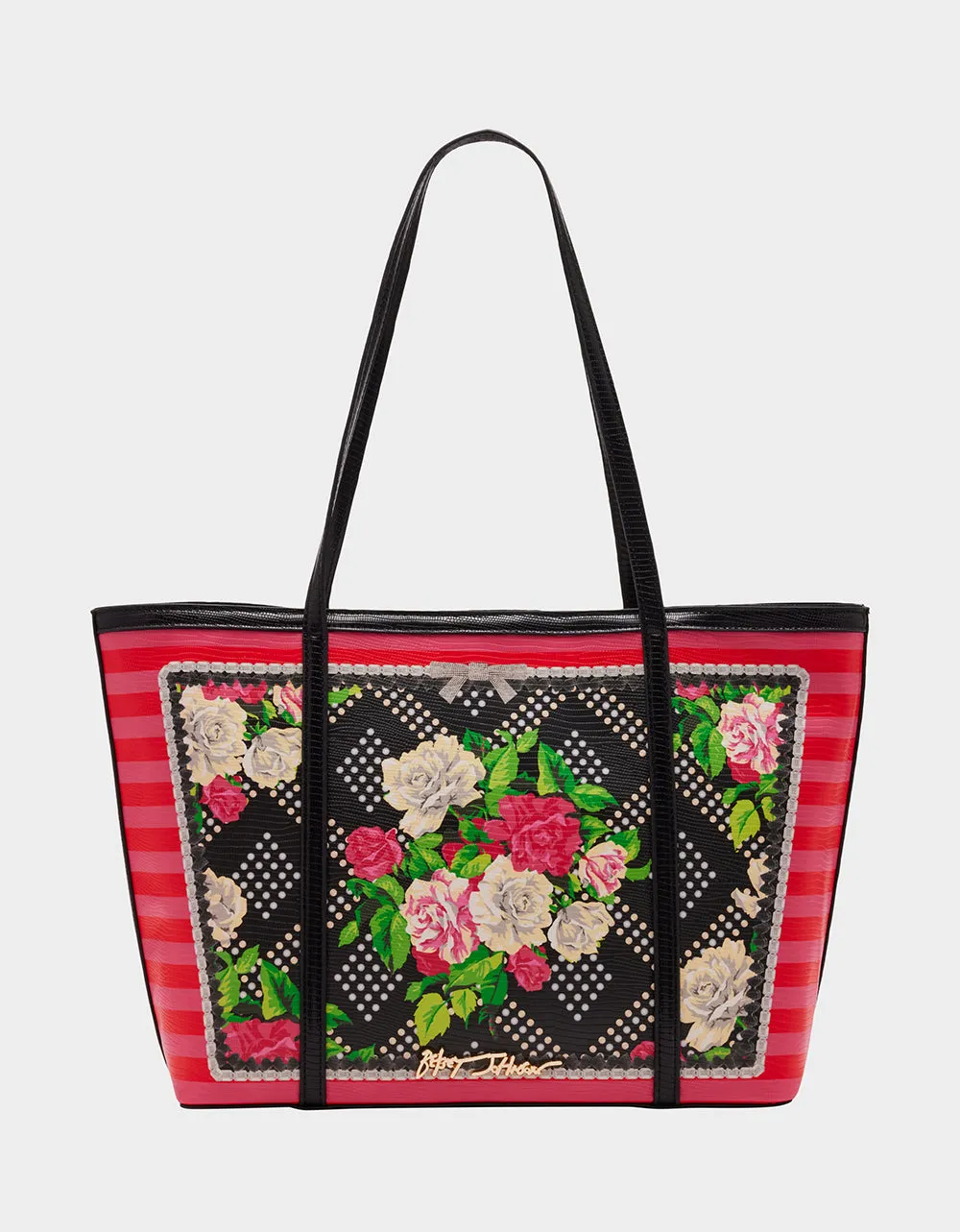 FLORAL STUD TOTE RED FLORAL sold by Betsey Johnson product image thumbnail 5