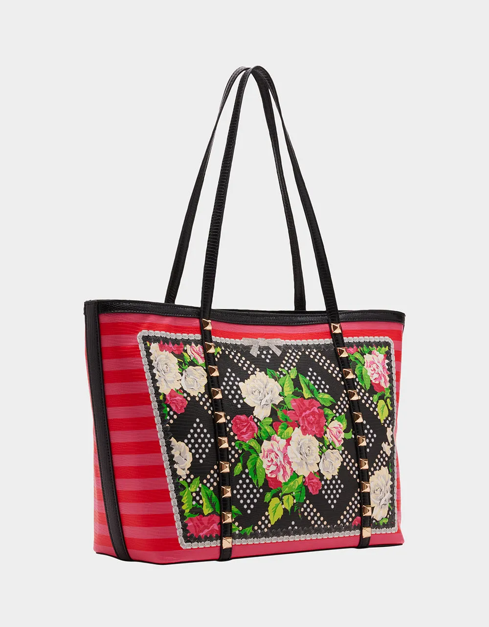 FLORAL STUD TOTE RED FLORAL sold by Betsey Johnson product image thumbnail 2