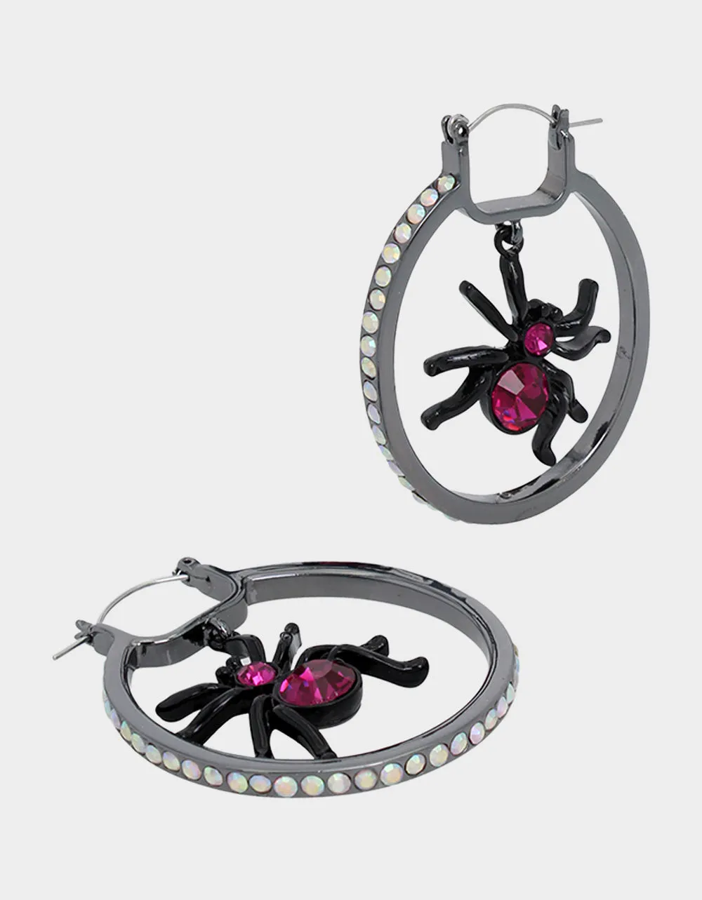 GHOUL FRIENDS SPIDER HOOP EARRINGS PINK sold by Betsey Johnson product image thumbnail 3