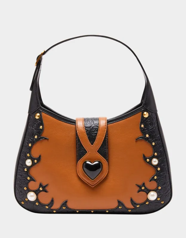 WESTERN SHOULDER BAG BROWN sold by Betsey Johnson