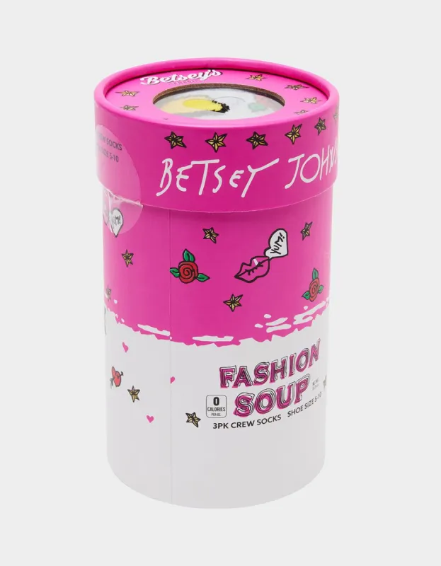 BETSEYS FASHION SOUP CREW GIFT BOX MULTI sold by Betsey Johnson