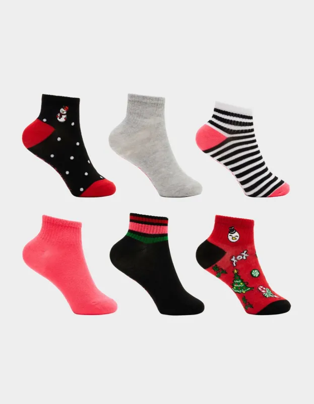 HOLIDAY CHEER CREW SIX PACK MULTI sold by Betsey Johnson