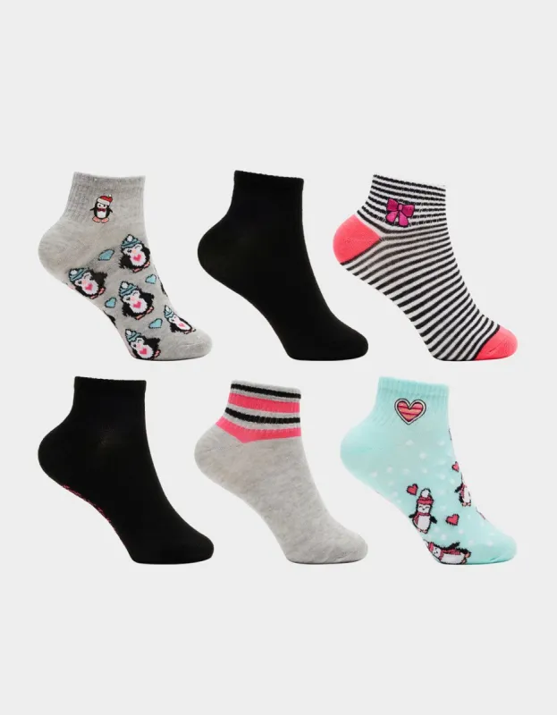 PENGUIN HOLIDAY CREW SIX PACK MULTI sold by Betsey Johnson