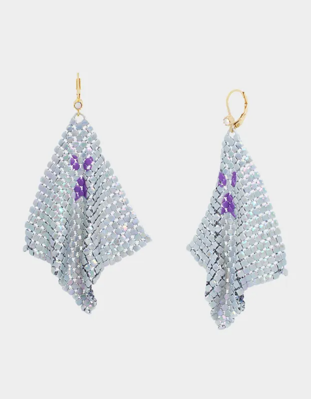 GHOUL FRIENDS GHOST CHAIN CHANDLIER EARRINGS WHITE sold by Betsey Johnson