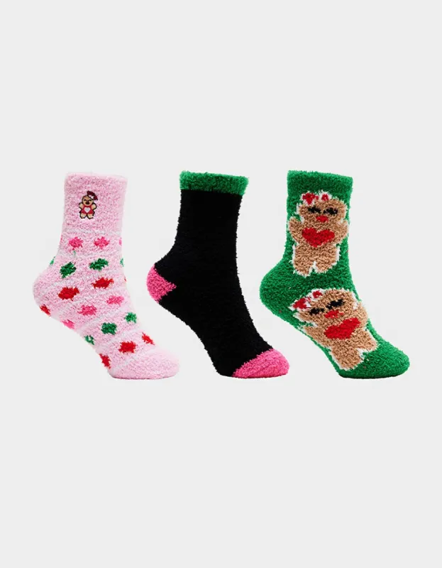 GINGERBREAD COZY THREE PACK MULTI sold by Betsey Johnson