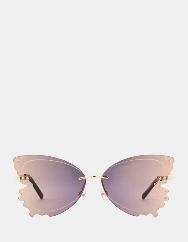 TAKE FLIGHT SUNGLASSES BLACK sold by Betsey Johnson