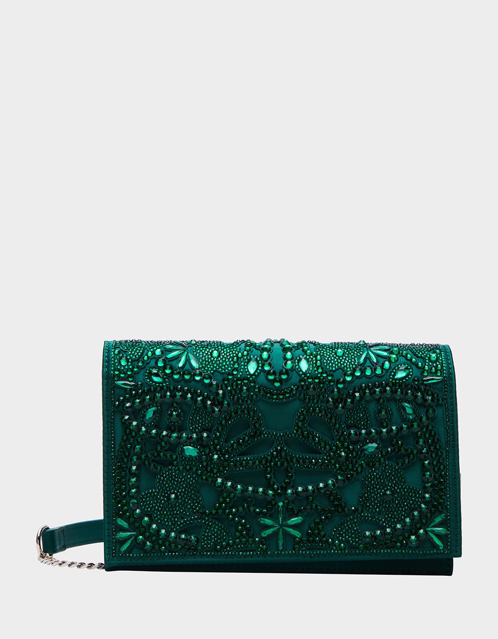 CUT OUT SPARKLER BAG EMERALD sold by Betsey Johnson