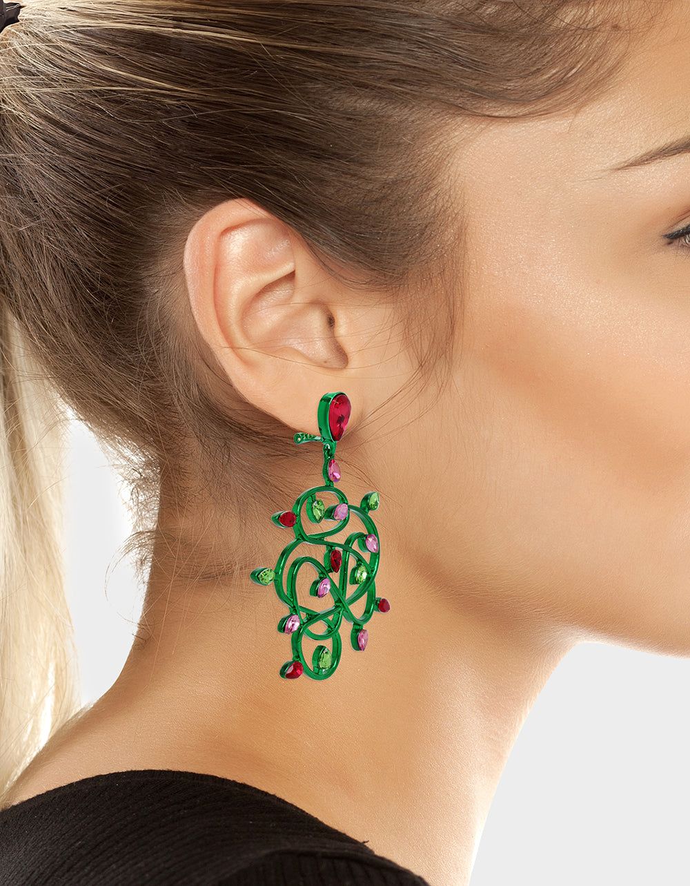 BETSEYS HOLIDAY LIGHTS EARRINGS RED sold by Betsey Johnson product image thumbnail 2