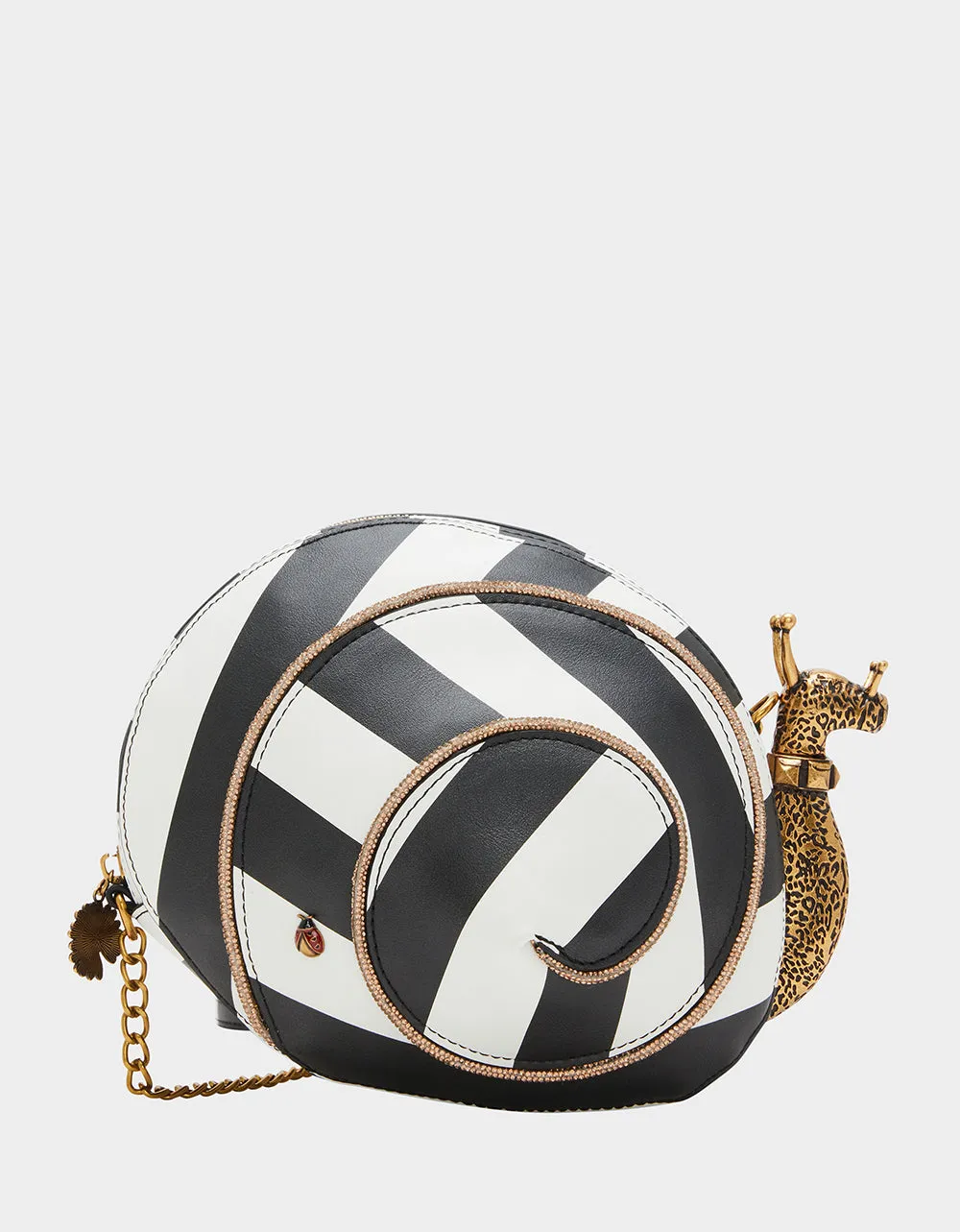 KITSCH SNAILED IT CROSSBODY BLACK WHITE sold by Betsey Johnson