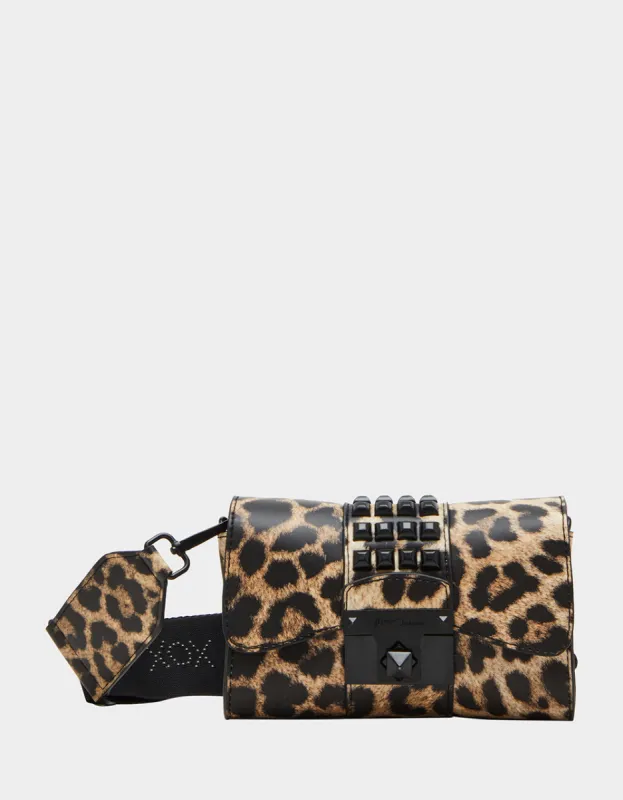 STUDDED CROSSBODY FLAP BAG LEOPARD sold by Betsey Johnson
