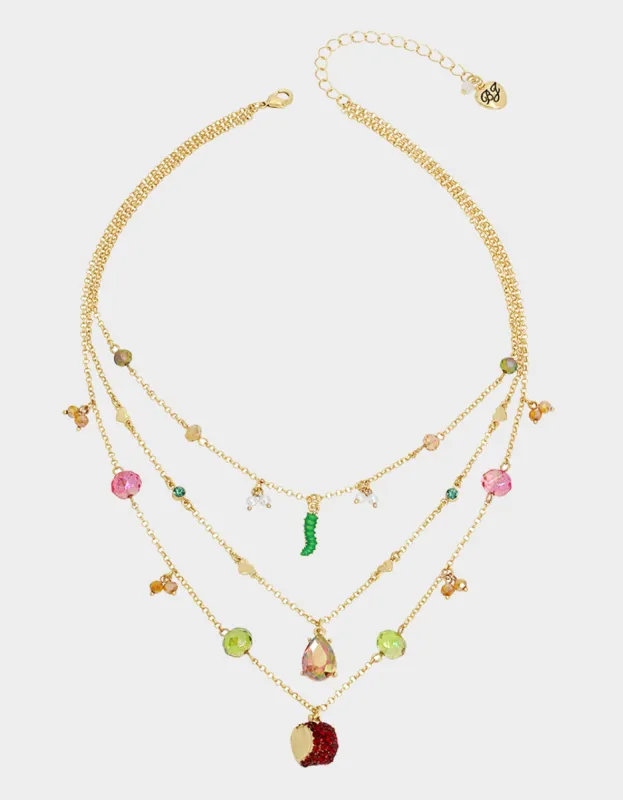 ITS FALL YALL ILLUSION NECKLACE MULTI sold by Betsey Johnson