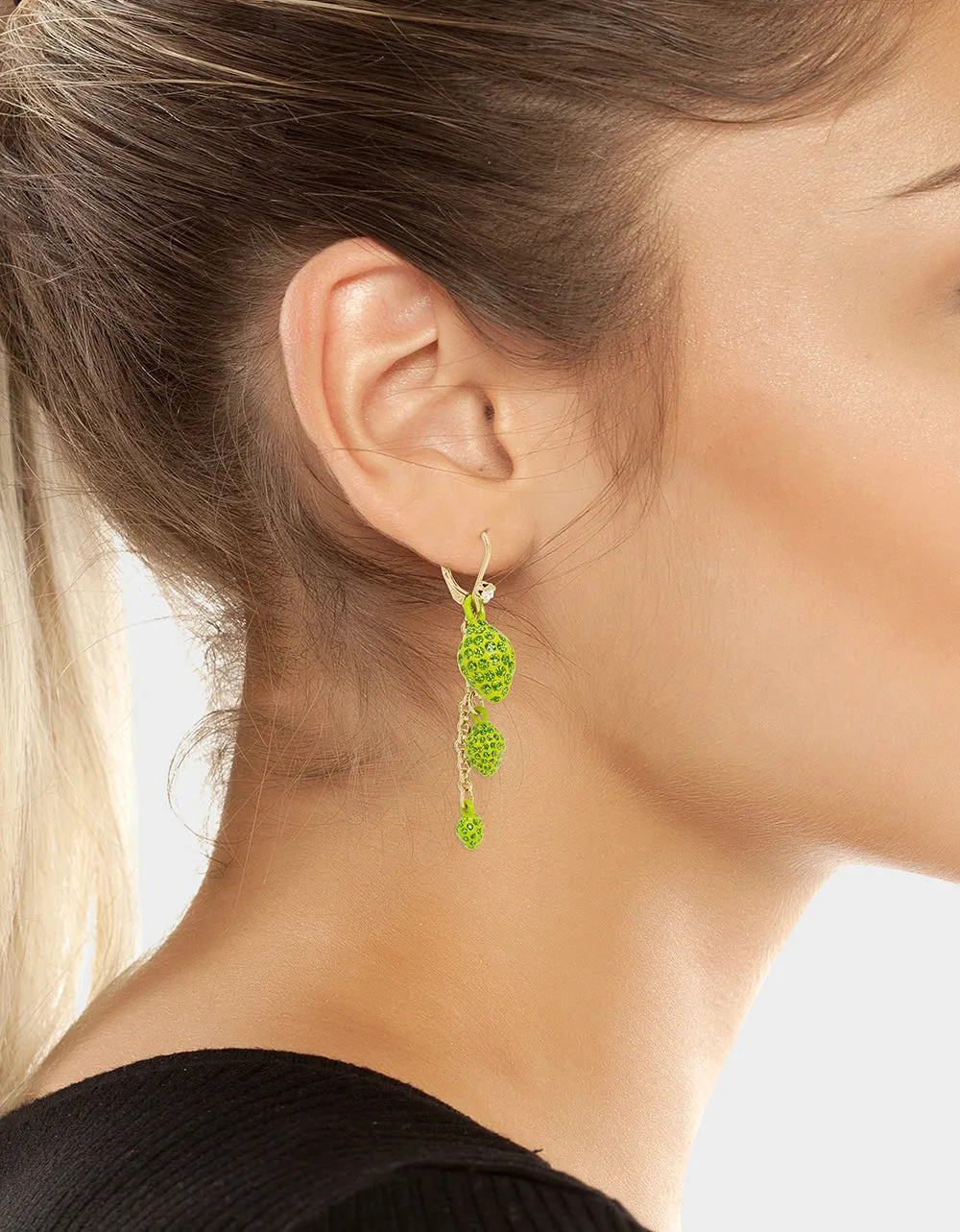 HOLA TO LOVE MISMATCH MARGARITA EARRINGS GREEN sold by Betsey Johnson product image thumbnail 3