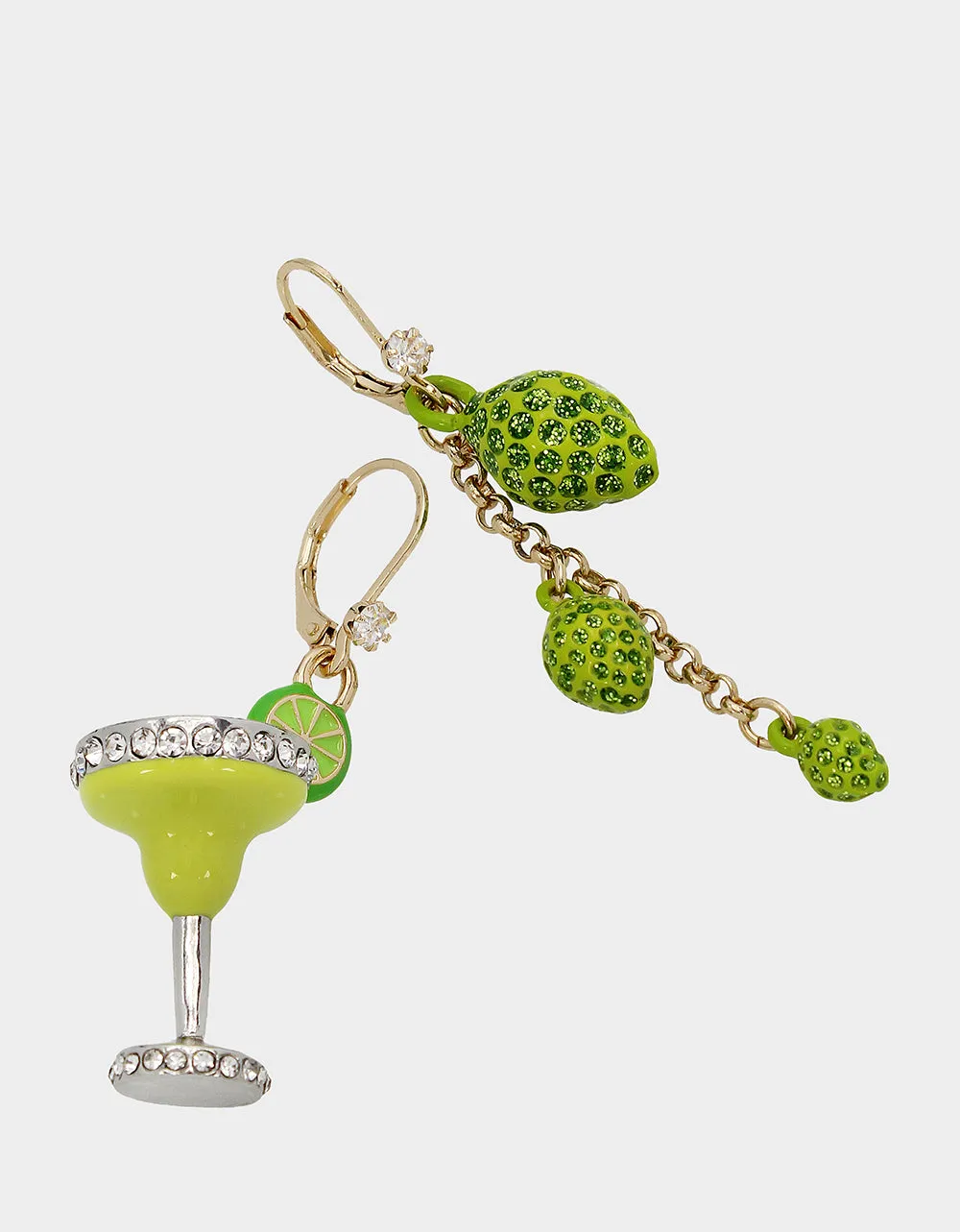 HOLA TO LOVE MISMATCH MARGARITA EARRINGS GREEN sold by Betsey Johnson product image thumbnail 2