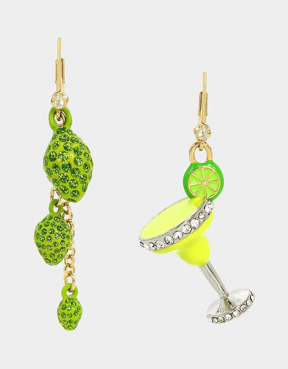 HOLA TO LOVE MISMATCH MARGARITA EARRINGS GREEN sold by Betsey Johnson