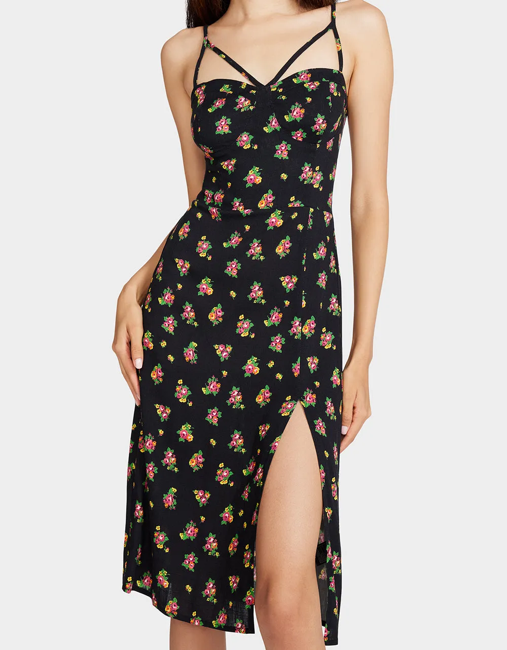 MADELINE MIDI DRESS BLACK MULTI sold by Betsey Johnson product image thumbnail 2