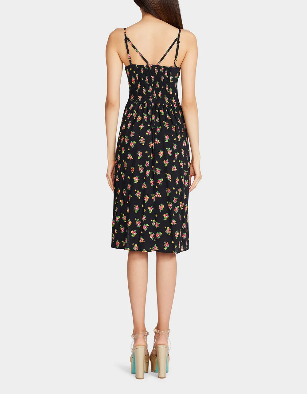 MADELINE MIDI DRESS BLACK MULTI sold by Betsey Johnson product image thumbnail 3