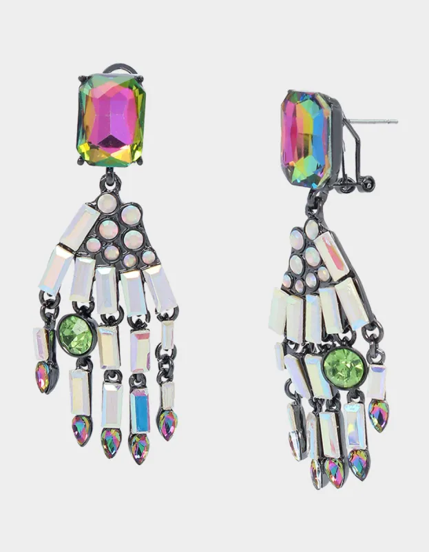 GHOUL FRIENDS SKELETON HAND DROP EARRINGS MULTI sold by Betsey Johnson