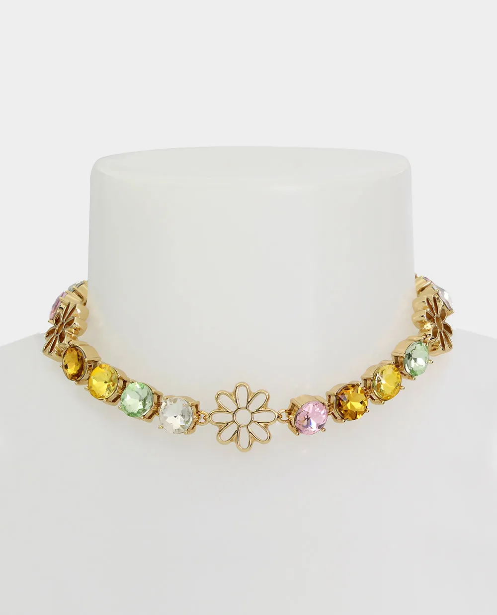 OHH A DAISY STONE COLLAR NECKLACE PASTEL MULTI sold by Betsey Johnson product image thumbnail 3