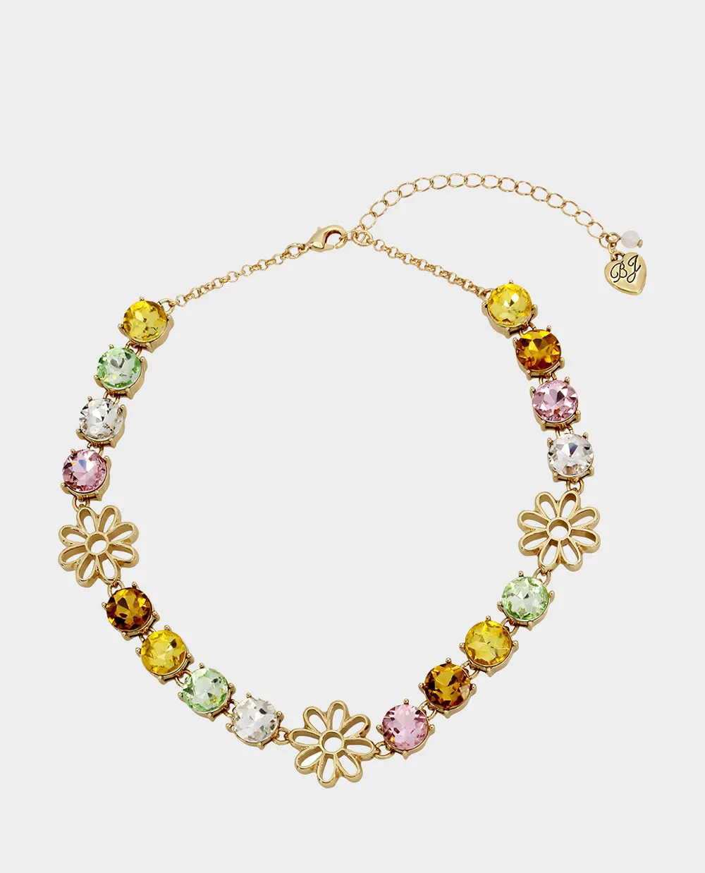OHH A DAISY STONE COLLAR NECKLACE PASTEL MULTI sold by Betsey Johnson