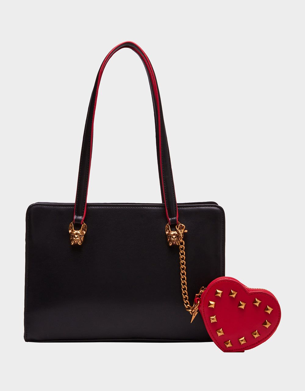 FRENCHIE 3 COMPARTMENT SATCHEL BLACK sold by Betsey Johnson