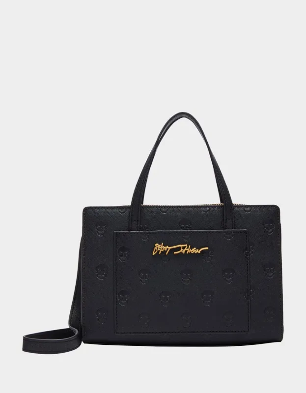 SKULLICIOUS SMALL SATCHEL BLACK sold by Betsey Johnson